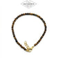 Pulsera Ojo de Tigre Natural- Talla XS (2-4mm) Para Protección- Metamorifk.