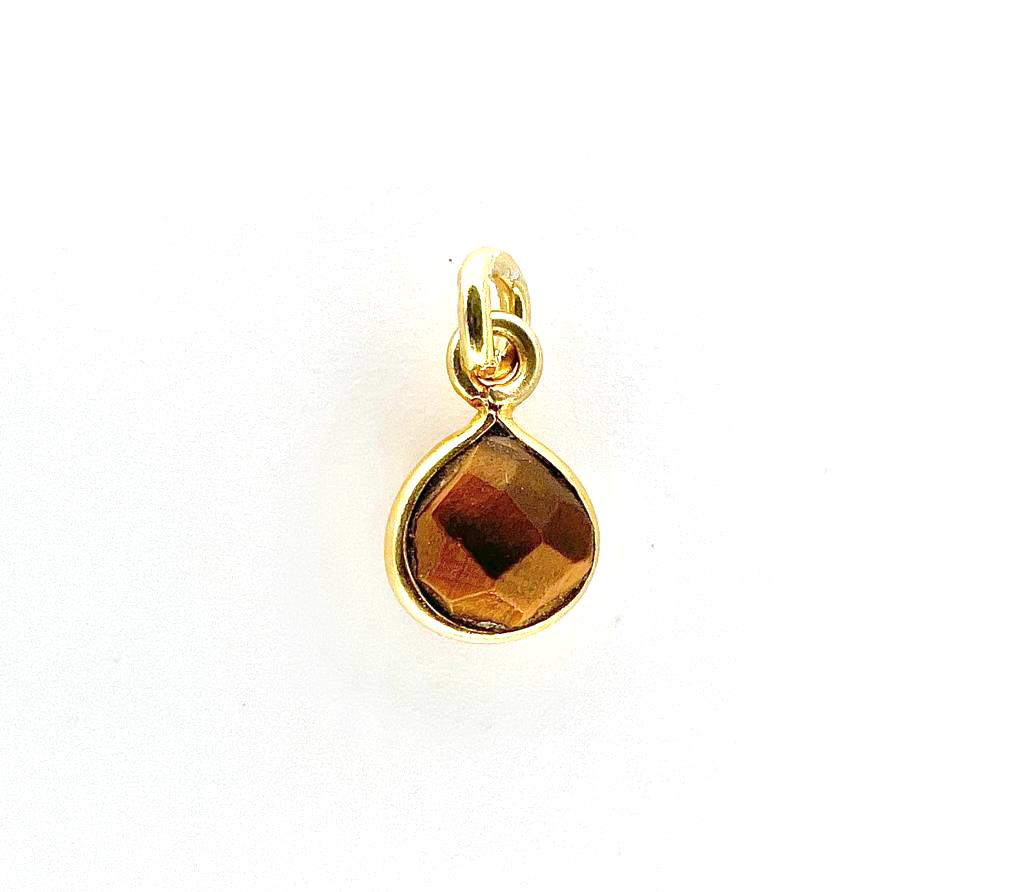 Colgante Ojo de tigre- Plata BO- Mini 2-4 mm - Metamorfik